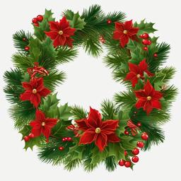 Christmas Wreath clipart - traditional Christmas wreath  clipart