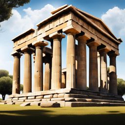 enigmatic paestum ruins - create an artwork that captures the enigma of paestum's ancient greek temples, shrouded in history. 