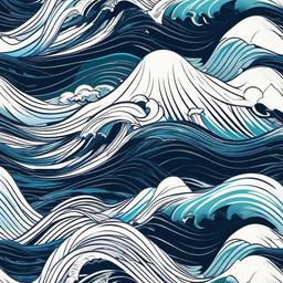 ocean wave tattoo  simple vector tattoo design