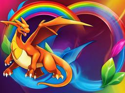 Rainbow Charizard Backgrounds  