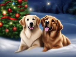 Christmas Wallpaper Dogs  