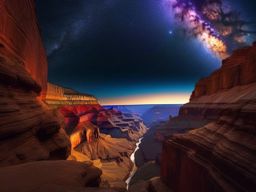 Space 4K Wallpaper - Journey through the cosmic beauty of the Grand Canyon National Park in stunning 4K, where the layers of rock and epic vistas reveal the Earth's geological history.  intricate patterns, splash art, wallpaper art