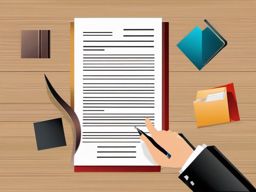 Document paper clipart - Document paper symbolizing files and content,  color clipart, vector art