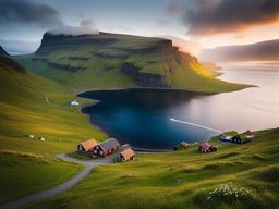 faroe islands - experiences the midnight sun illuminating a pristine, untouched wilderness. 