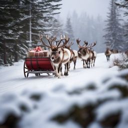 Reindeer Sleigh Ride  background picture, close shot professional product  photography, natural lighting, canon lens, shot on dslr 64 megapixels sharp focus