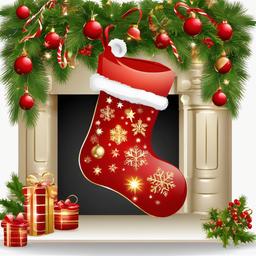 Christmas Pictures clipart - Christmas stocking hanging  vector clipart