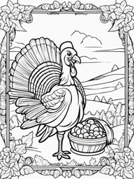 turkey coloring pages - turkeys celebrate thanksgiving with a joyful feast. 