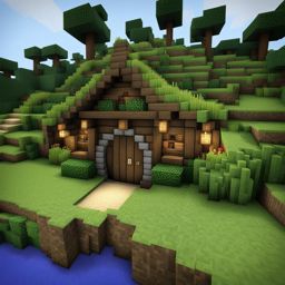 hobbit hole burrowed into a lush hillside - minecraft house design ideas minecraft block style