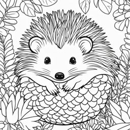 hedgehogs cute animals coloring page 