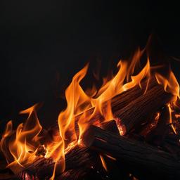 Fire Wallpaper - Dark, smoky fire with intense glow  background wallpaper