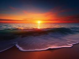 Sunset Wallpaper - Twilight over vast open sea.  sunset background