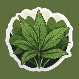 Nettle Sticker - Embrace the nutritious and earthy qualities of nettle leaves with a botanical nettle sticker, , sticker vector art, minimalist design