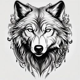 Tattoo Wolf Eyes,tattoo that captures the fierce and piercing eyes of a wolf, windows to its untamed soul. , tattoo design, white clean background