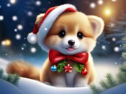 Cute Animal Christmas Wallpaper  