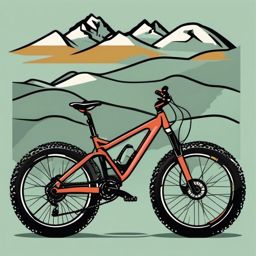 Mountain Bike Clipart - A mountain bike for off-road cycling.  color vector clipart, minimal style