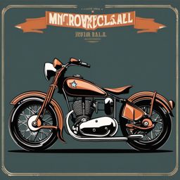 Vintage Motorcycle Classic Clipart - A vintage motorcycle with timeless appeal.  color vector clipart, minimal style