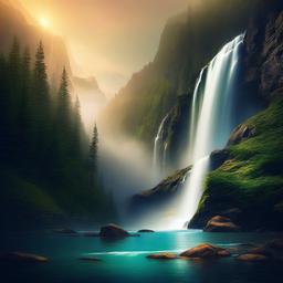 Mountain Background Wallpaper - mountain waterfall background  