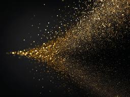 Gold Glitter And Black Background  