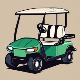 Golf Cart Clipart - A golf cart for cruising around the course.  color vector clipart, minimal style
