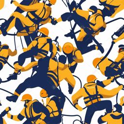 Mountaineer's Support Team clipart - A team assisting a climber, ,vector color clipart,minimal