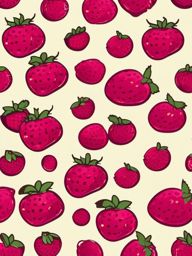 Raspberry Sticker - Tart and delightful, a raspberry-hued treat to enjoy, , sticker vector art, minimalist design