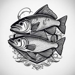 fishing tattoos, celebrating the love for angling with artistic representations of fish and hooks. 