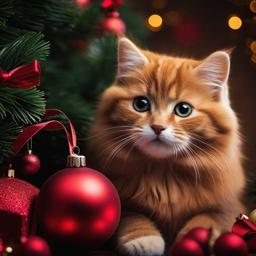 Christmas Background Wallpaper - christmas cat zoom background  