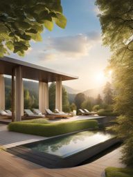 baden-baden spa retreats - create an artwork that conveys the essence of baden-baden's spa retreats, showcasing relaxation and rejuvenation. 