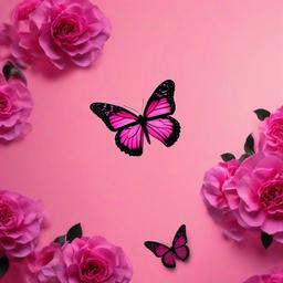 Butterfly Background Wallpaper - butterfly pink aesthetic wallpaper  