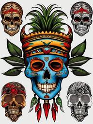 gangster small chicano tattoos  simple vector color tattoo