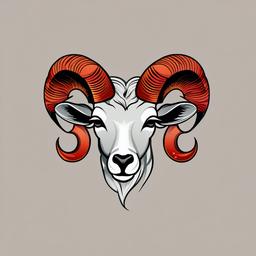 small tattoo aries  simple vector color tattoo