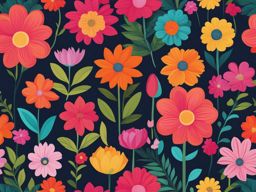 flower clipart - blooming in vibrant colors. 