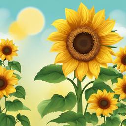 Spring Flower clipart - sunflower in the sun  clipart