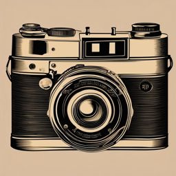 Camera Clipart - An antique camera capturing timeless moments in a sepia-toned reverie, a memory keeper.  color clipart, minimalist, vector art, 