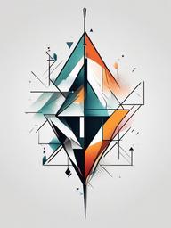 abstract geometric arrow tattoo  vector tattoo design