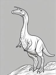 Dinosaur Coloring Pages - Parasaurolophus Trumpeting  simple coloring pages