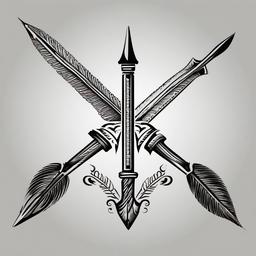 arrow tattoo with words  vector tattoo design
