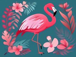 Cute Flamingo cartoon style  