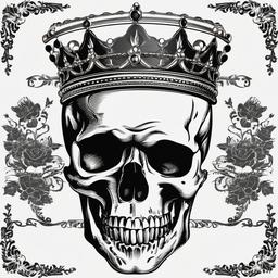 Skull clipart - skull wearing a crown  