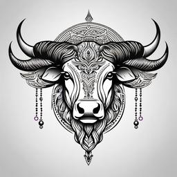 meaningful taurus tattoos for females  simple vector color tattoo