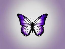 butterfly tattoo purple  simple color tattoo,white background,minimal