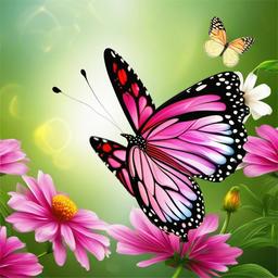Butterfly Background Wallpaper - beautiful butterfly and flower wallpaper  