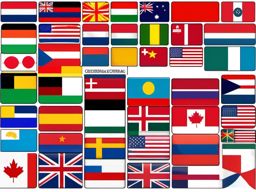 Clipart of a Flag - Flag icon representing countries and nationality,  color vector clipart, minimal style