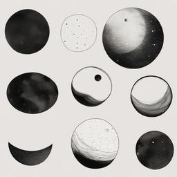 drawings of moons  minimal rough sketch scribbles,doodles,black and white