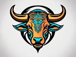 small taurus tattoo  simple vector color tattoo