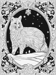 Christmas Animal Colouring Pages  outling,coloring pages,black and whit