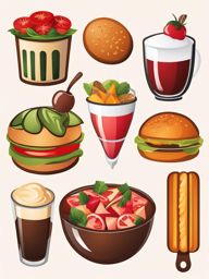 food clipart - an appetizing and diverse food graphic. 