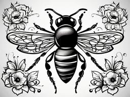 bee tattoo  vector tattoo design