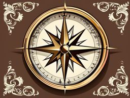 Compass clipart - Compass symbol for direction and navigation,  color clipart, vector art