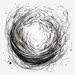 drawing of a fireball spell  minimal rough sketch scribbles,doodles,black and white